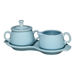 Fiesta Dinnerware - New Retired 4-Piece Sugar Bowl and Creamer Set with Tray