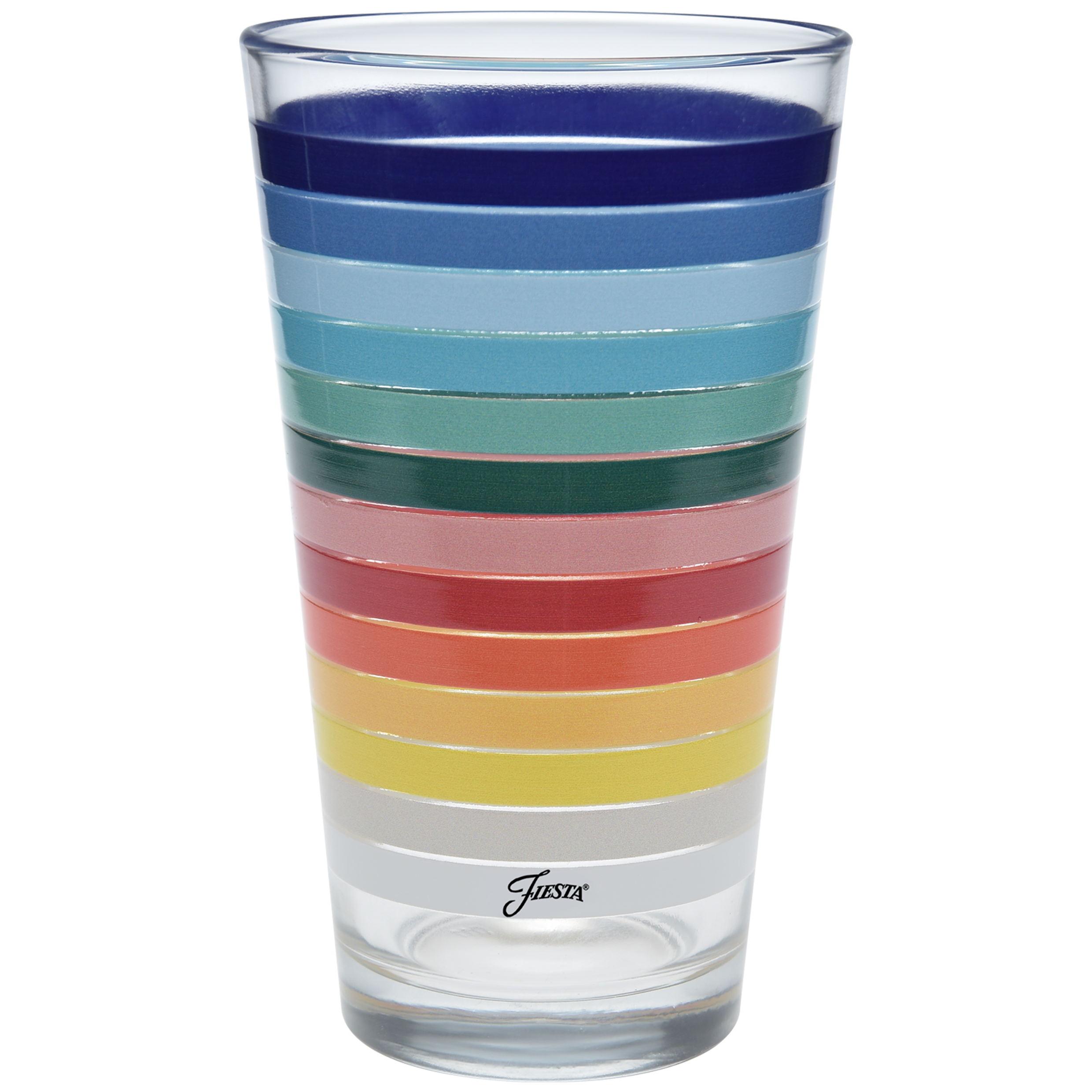 Fiesta Dinnerware - 16 oz. All Colors Stripe Cooler Glass - Set of 4 - Image 2