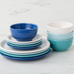 Alternative view of Fiesta Dinnerware - Mixed Coastal Blues Bistro Coupe 12-Piece Dinnerware Set, Service for 4