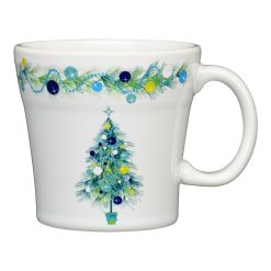 Fiesta Dinnerware - Blue Christmas Tree on White 15 OZ Tapered Mug
