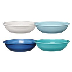 Fiesta Dinnerware - Mixed Coastal Blues Classic Rim 8 3/8-Inch 34OZ Pasta Bowls, Set of 4