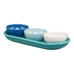 Fiesta Dinnerware - Coastal Blues Mixed Colors 4-Piece Condiment Set