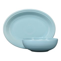 Fiesta Dinnerware - 2-Piece Serve Set 11 5/8 Inch Oval Platter & 38 OZ Bistro Bowl