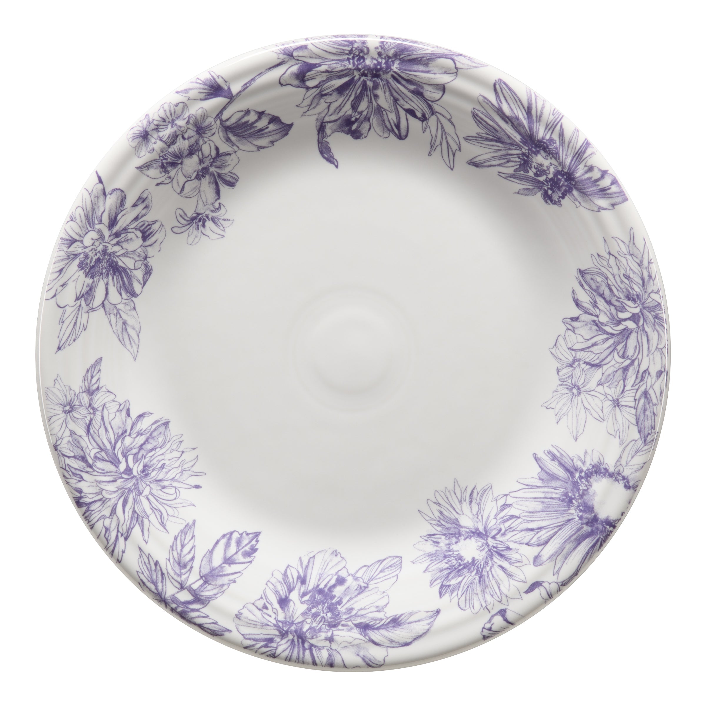 Fiesta Dinnerware - Botanical Floral Lavender Classic Rim 10 1/2 Inch Dinner Plate