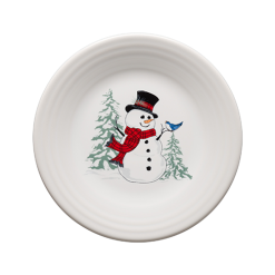 Fiesta Dinnerware - Retired Snowman Classic Rim 9 Inch Luncheon Plate
