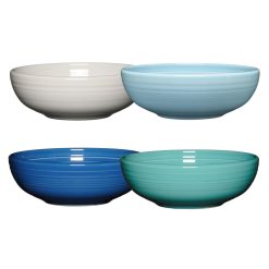 Fiesta Dinnerware - Mixed Coastal Blue Bistro Coupe 7 5/8-Inch 38OZ Medium Bowls, Set of 4