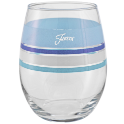 Alternative view of Fiesta Dinnerware - Coastal Blues 15 oz. Edgeline Stemless Wine, Set of 4