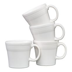 Fiesta Dinnerware - White 15 OZ Set of 4 Tapered Mugs