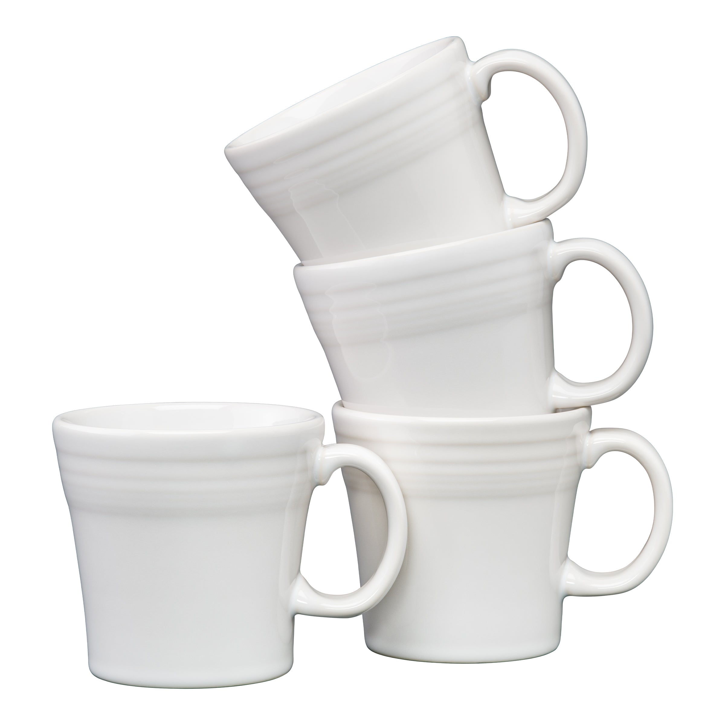 Fiesta Dinnerware - White 15 OZ Set of 4 Tapered Mugs