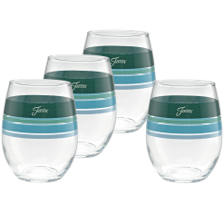 Fiesta Dinnerware - Mixed Aegean 15 oz. Edgeline Stemless Wine, Set of 4