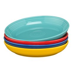 Fiesta Dinnerware - Mixed Vibrant Coupe 8 1/2 Inch Luncheon Bowl 26 OZ, Set of 4