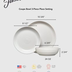 Alternative view of Fiesta Dinnerware - Lavender Coupe Bowl 3-Piece Place Setting