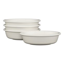 Fiesta Dinnerware - White Classic Rim 6 7/8 Inch Cereal Bowl 19 OZ, Set of 4