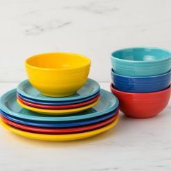 Alternative view of Fiesta Dinnerware - Mixed Vibrant Bistro Coupe 12-Piece Dinnerware Set, Service for 4